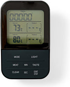 Nedis Vleesthermometer - Alarm / Draadloos / Temperatuurinstelling / Timer - LCD-Scherm - 0 - 250 °C - Zwart - afbeelding 11