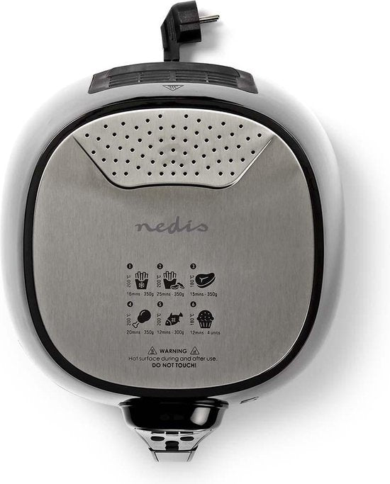 Nedis Heteluchtfriteuse - 3 l - Tijdschakelaar: 60 min - Digitaal - Zwart - afbeelding 4
