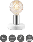 Home Sweet Home - Moderne tafellamp Sten - Geborsteld staal - 10/10/9cm - bedlampje - geschikt voor E27 LED lichtbron - gemaakt van Marmer en metaal - afbeelding 2