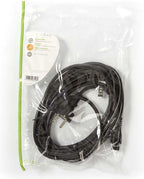 Nedis Stroomkabel - Type F (CEE 7/7) Male - IEC-320-C5 - Recht - Recht - Vernikkeld - 5.00 m - Rond - PVC - Zwart - Label - afbeelding 3