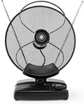 Nedis Binnenantenne - Actief - FM / UHF / VHF - Ontvangstbereik: 0-25 km - LTE800 - Versterking: 36 dB - Versterkingsregelaar - ABS - Zwart - afbeelding 1