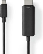 Nedis USB-C Adapter - USB 3.2 Gen 1 - USB-C Male - HDMI Connector - 4K@60Hz - 2.00 m - Rond - Vernikkeld - PVC - Zwart - Label - afbeelding 4