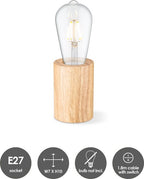 Home Sweet Home - Landelijke tafellamp Eliaz Rond - 7/7/10cm - bedlampje - geschikt voor E27 LED lichtbron - gemaakt van Hout - afbeelding 7