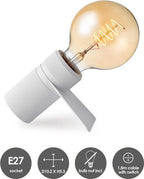 Home Sweet Home - Moderne tafellamp Matrix - Wit - 11/10.2/5.3cm - bedlampje - geschikt voor E27 LED lichtbron - gemaakt van Metaal - afbeelding 3