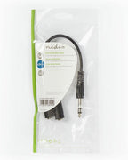Nedis Stereo-Audiokabel - 6,35 mm Male - 2x 6,35 mm Female - Vernikkeld - 0.20 m - Rond - Zwart - Envelop - afbeelding 3