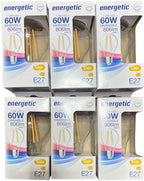 6 x Heldere LED Lamp A60 ( Peertje) E27 Helder glas , wit licht 2700K 806 lumen 7,2 Watt ( voorheen 60 watt) Dimbaar - afbeelding 1