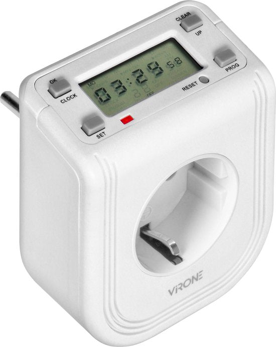 Virone Elektronische Timer Stopcontact – Programmeerbaar tot 7 Dagen – Tijdschakelaar 3680W – Wit - afbeelding 8