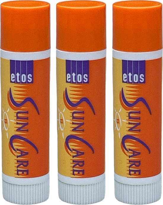Etos Sun Care Lippenbalsem factor 15 - 6 gr - 3 stuks - afbeelding 1