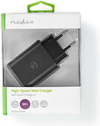 Nedis Oplader - 30 W - PD3.0 27W / PD3.0 30W / QC3.0 - 1.5 / 2.0 / 2.5 / 3.0 A - Outputs: 1 - USB-C - Automatische Voltage Selectie - Zwart - afbeelding 9
