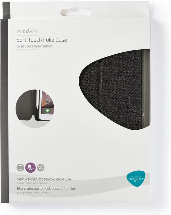 Nedis Tablet Folio Case - iPad 10.2" 2019 / iPad 10.2” 2020 - Ingebouwde potloodhouder - Auto-wake-functie - Grijs / Zwart - Polycarbonate / TPU - afbeelding 12