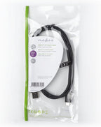 Nedis USB-Kabel - USB 3.2 Gen 2 - USB-A Male - USB-C Male - 60 W - 10 Gbps - Vernikkeld - 1.00 m - Rond - PVC - Zwart - Label - afbeelding 4