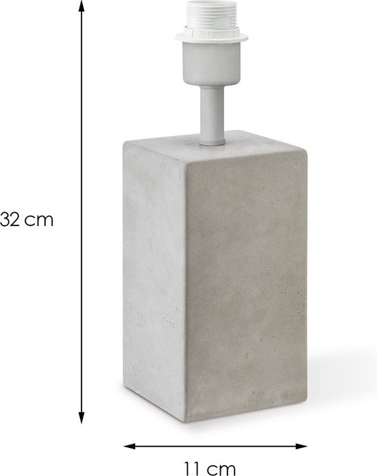Home Sweet Home - Industriële tafellamp voet Pillar voor lampenkap - Beton - 11/11/32cm - gemaakt van Beton - geschikt voor E27 LED lichtbron - - afbeelding 6