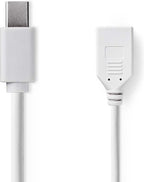 Nedis Mini DisplayPort-Kabel - DisplayPort 1.2 - Mini-DisplayPort Male - DisplayPort Female - 21.6 Gbps - Vernikkeld - 0.20 m - Rond - PVC - Wit - Polybag - afbeelding 10