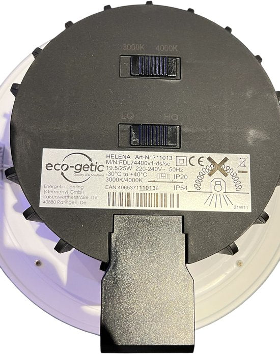 Downlighter LED Eco-Getic Helena 19,5 w / 25 w 3000 K / 4000 K 1860 / 2500 lumen doorsnede zaaggat 20 cm - afbeelding 10