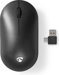 Nedis Draadloze Muis – Extra Stil – Ergonomisch – Tweehandig – Zwart - afbeelding 1