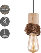 Home Sweet Home - Landelijke Hanglamp Furdy - geschikt voor E27 LED lichtbron - hanglamp gemaakt van Hout - 10/10/116cm - Pendellamp geschikt voor woonkamer, slaapkamer en keuken - afbeelding 6