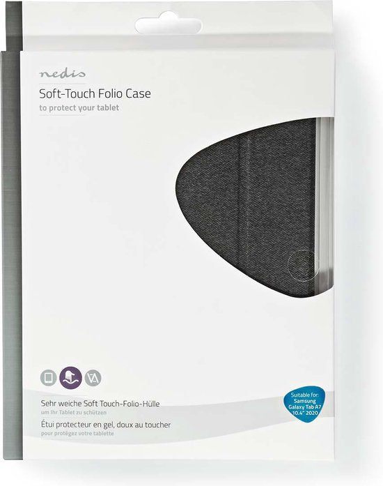 Nedis Tablet Folio Case - Galaxy Tab A7 10.4" 2020 - Auto-wake-functie - Grijs / Zwart - Polycarbonate / TPU - afbeelding 7