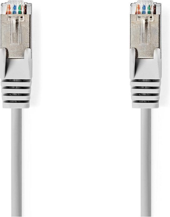 Nedis CAT6a netwerkkabel - SF/UTP - RJ45 Male - RJ45 Male - 10.0 m - Rond - PVC - Grijs - Label - afbeelding 2