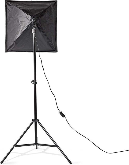 Nedis Lampenset voor Fotostudio - 70 W - 5500 K - 4000 lm - Werk hoogte: 60-180 cm - Inclusief lampen: 2 - Inclusief reistas - Zwart - afbeelding 3