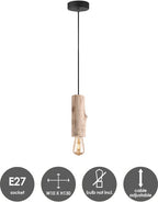 Home Sweet Home - Landelijke Hanglamp Billy - geschikt voor E27 LED lichtbron - hanglamp gemaakt van Hout - 10/10/130cm - Pendellamp geschikt voor - afbeelding 8