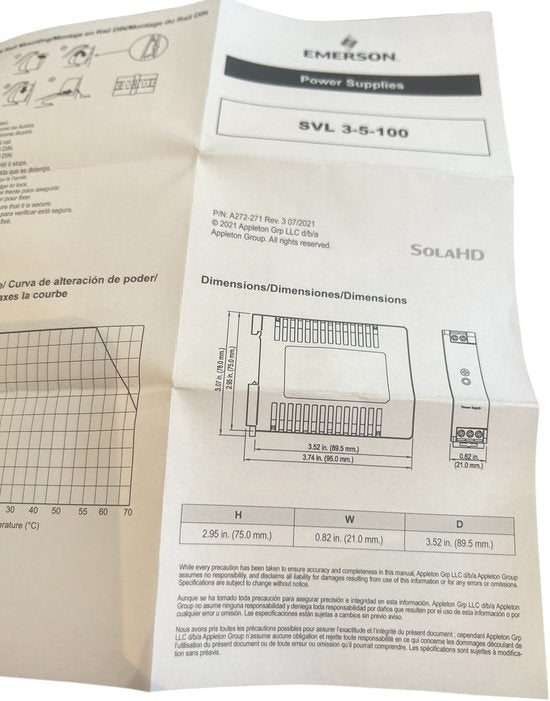 Emerson SVL 3-5-100 SVL-series Power Supply 15W 5V DIN Output 5V Output Current 3 AMPS - afbeelding 7
