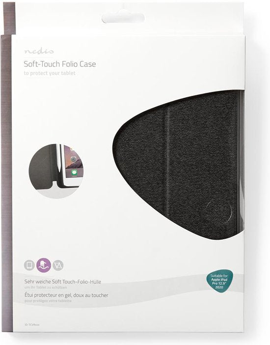 Nedis Tablet Folio Case - iPad Pro 12.9" 2020 - Ingebouwde potloodhouder - Auto-wake-functie - Grijs / Zwart - Polycarbonate / TPU - afbeelding 5