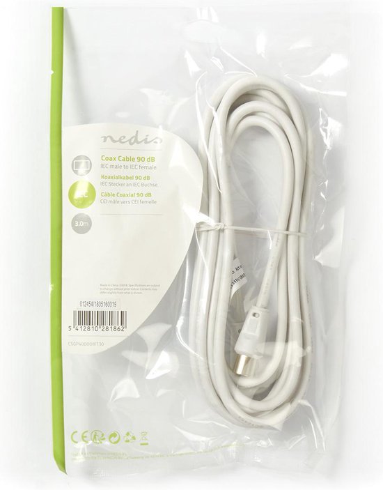 Nedis - IEC (Coax) - IEC (Coax) Female - PVC - afbeelding 57