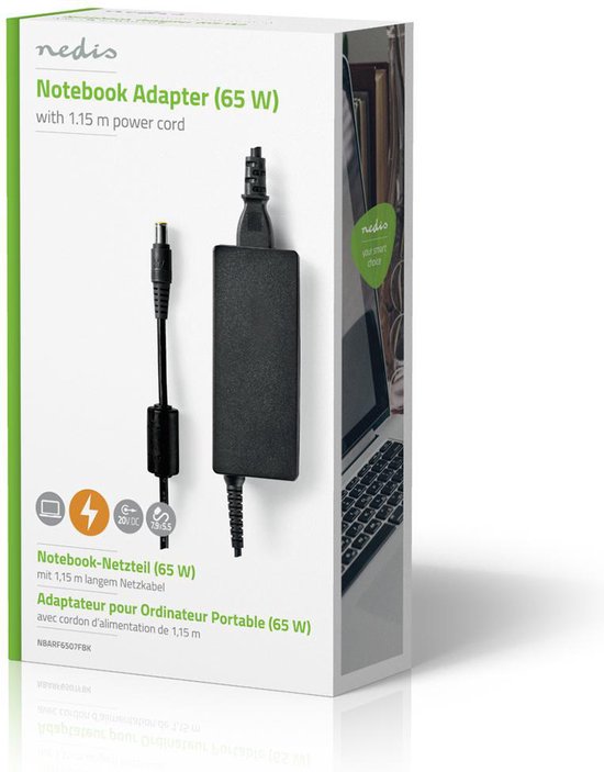 Nedis Notebook-Adapter - 65 W - 20 V DC - 3.25 A - Type-F (CEE 7/7) - afbeelding 4
