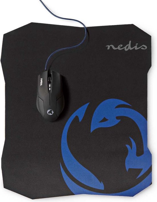 Nedis Gaming Muis & Muismat – Bedraad – 2400 DPI – Optisch – Ergonomisch – Zwart - afbeelding 4