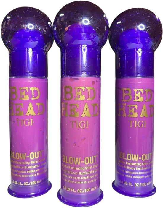 3 x Tigi Bed Head Blow Out Golden Illuminating Shine Cream 100 ml. - afbeelding 2