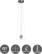 Home Sweet Home - Moderne verlichtingspendel Hover voor lampenkap - Geborsteld staal - 12.5/12.5/100cm - hanglamp gemaakt van Metaal - geschikt - afbeelding 4