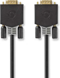 Nedis VGA-Kabel - VGA Male - VGA Male - Verguld - Maximale resolutie: 1920x1200 - 5.00 m - Rond - ABS - Antraciet - Window Box - afbeelding 1
