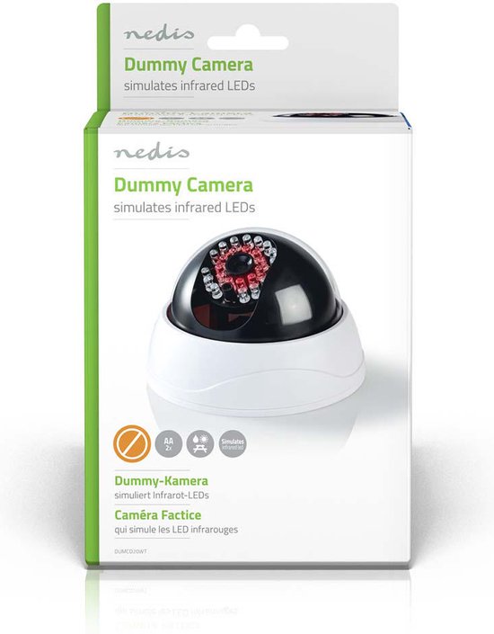 Nedis Dummy Beveiligingscamera - Dome - Batterij Gevoed - Binnen - Wit - afbeelding 12