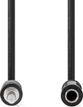 Nedis Stereo-Audiokabel - 3,5 mm Male - 6,35 mm Female - Vernikkeld - 0.20 m - Rond - Zwart - Envelop - afbeelding 1
