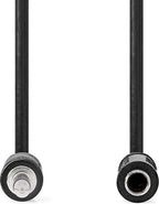 Nedis Stereo-Audiokabel - 3,5 mm Male - 6,35 mm Female - Vernikkeld - 0.20 m - Rond - Zwart - Envelop - afbeelding 1