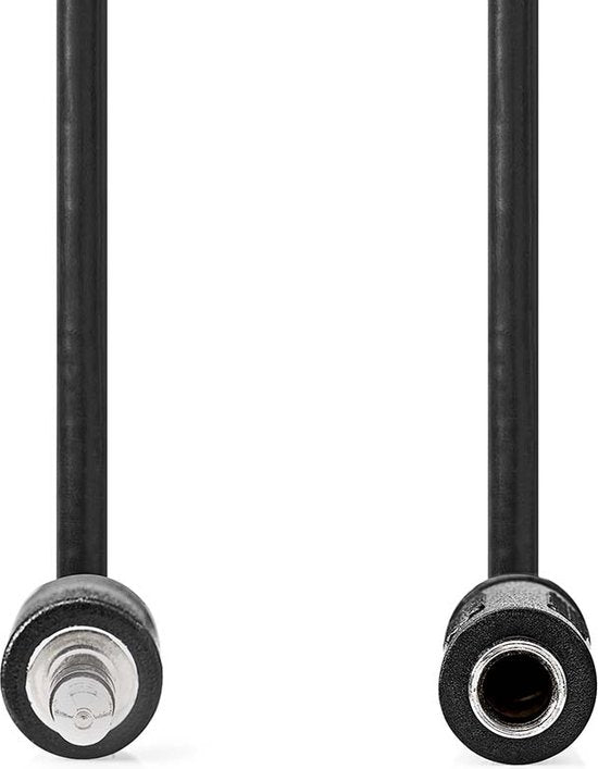 Nedis Stereo-Audiokabel - 3,5 mm Male - 6,35 mm Female - Vernikkeld - 0.20 m - Rond - Zwart - Envelop - afbeelding 1