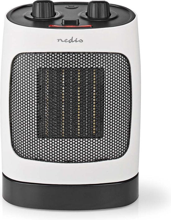 Nedis Keramische PTC-Ventilatorkachel - 1000 / 2000 W - 2 Verwarmingsmodi - Instelbare thermostaat - Draait automatisch - Oververhittingsbeveiliging - Omvalpreventie - afbeelding 1