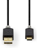 Kabel USB 2.0 | Type-C male - A male | 1,0 m | Antraciet - afbeelding 7