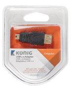 Konig USB Mini B (m) - USB-A (v) adapter - USB2.0 - afbeelding 10