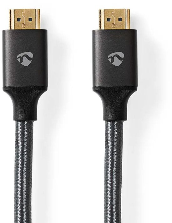 Nedis High Speed ​​HDMI-Kabel met Ethernet - HDMI Connector - HDMI Connector - 4K@60Hz - ARC - 18 Gbps - 2.00 m - Rond - Katoen - Gun Metal Grijs - Cover Window Box - afbeelding 16