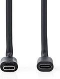 Nedis USB-Kabel - USB 3.2 Gen 1 - USB-C Male - USB-C Female - 5 W - 5 Gbps - Vernikkeld - 2.00 m - Rond - PVC - Zwart - Envelop - afbeelding 1