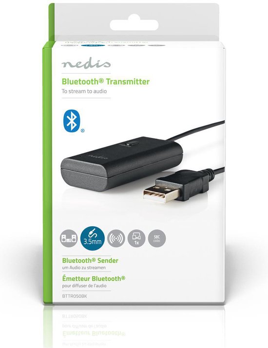 Nedis Bluetooth-Zender - Input: 1x AUX / 1x USB - SBC - Maximaal 1 Apparaat - Zwart - afbeelding 6