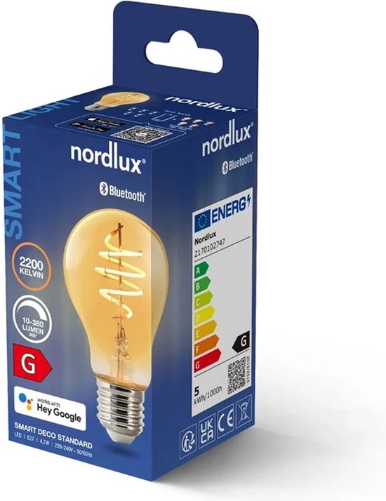 Nordlux A60-lichtbron-smart-filament-E27-gold-deco spiral-2200K - afbeelding 5