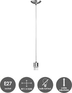 Home Sweet Home - Moderne verlichtingspendel Basic voor lampenkap - Geborsteld staal - 11/11/250cm - hanglamp gemaakt van Metaal - geschikt voor - afbeelding 3