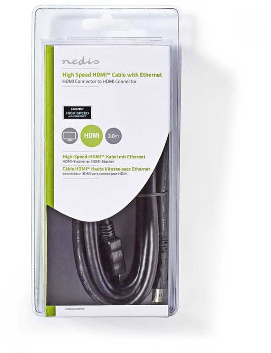 High Speed HDMIâ„¢-kabel met Ethernet | HDMIâ„¢-connector - HDMIâ„¢-connector | 3,0 m | - afbeelding 23