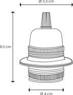 Home Sweet Home - E27 fItting - Geborsteld staal - 4/4/8.5cm - Rond - voor E27 lamphouder gemaakt van metaal - geschikt voor E27 lichtbron - - afbeelding 8