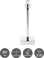 Home Sweet Home - Moderne tafellamp voet Gomez voor lampenkap - chroom - 12.5/12.5/39cm - gemaakt van Metaal - geschikt voor E27 LED lichtbron - - afbeelding 5
