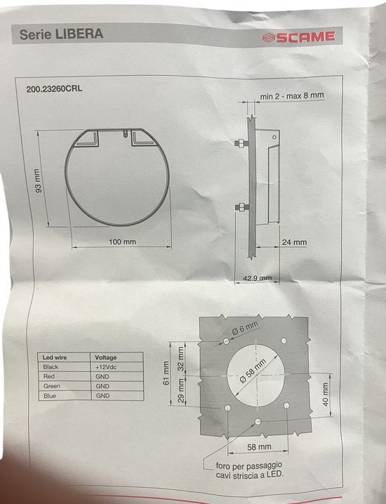 Scame Opbouw Cover voor Laadpaal , Type 2 Wandcontactdoos Klepje, EV klep, 200.23260CR met Rubber , Boutjes en sticker voor diversen laadpalen - afbeelding 9
