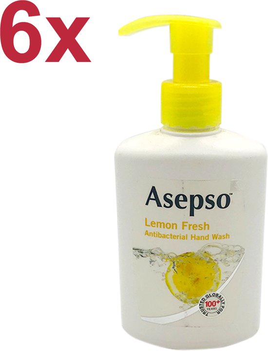 Asepso - Lemon Fresh - Antibacterieel - Handzeep - 6x 250ml - Voordeelverpakking - afbeelding 4