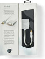 Nedis Mini DisplayPort-Kabel - DisplayPort 1.2 - Mini-DisplayPort Male - DVI-D 24+1-Pins Female - 21.6 Gbps - Verguld - 0.20 m - Rond - Gevlochten - Zilver - Cover Window Box - afbeelding 6